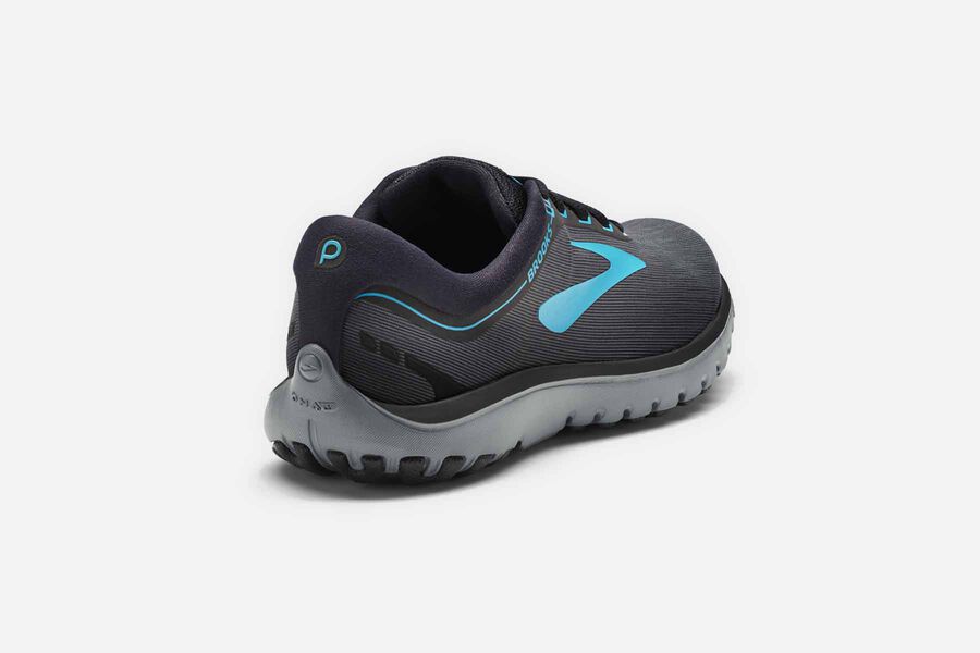 Brooks Pureflow 7 Road Running Shoes Womens Dark Grey/Blue 369247-EXV